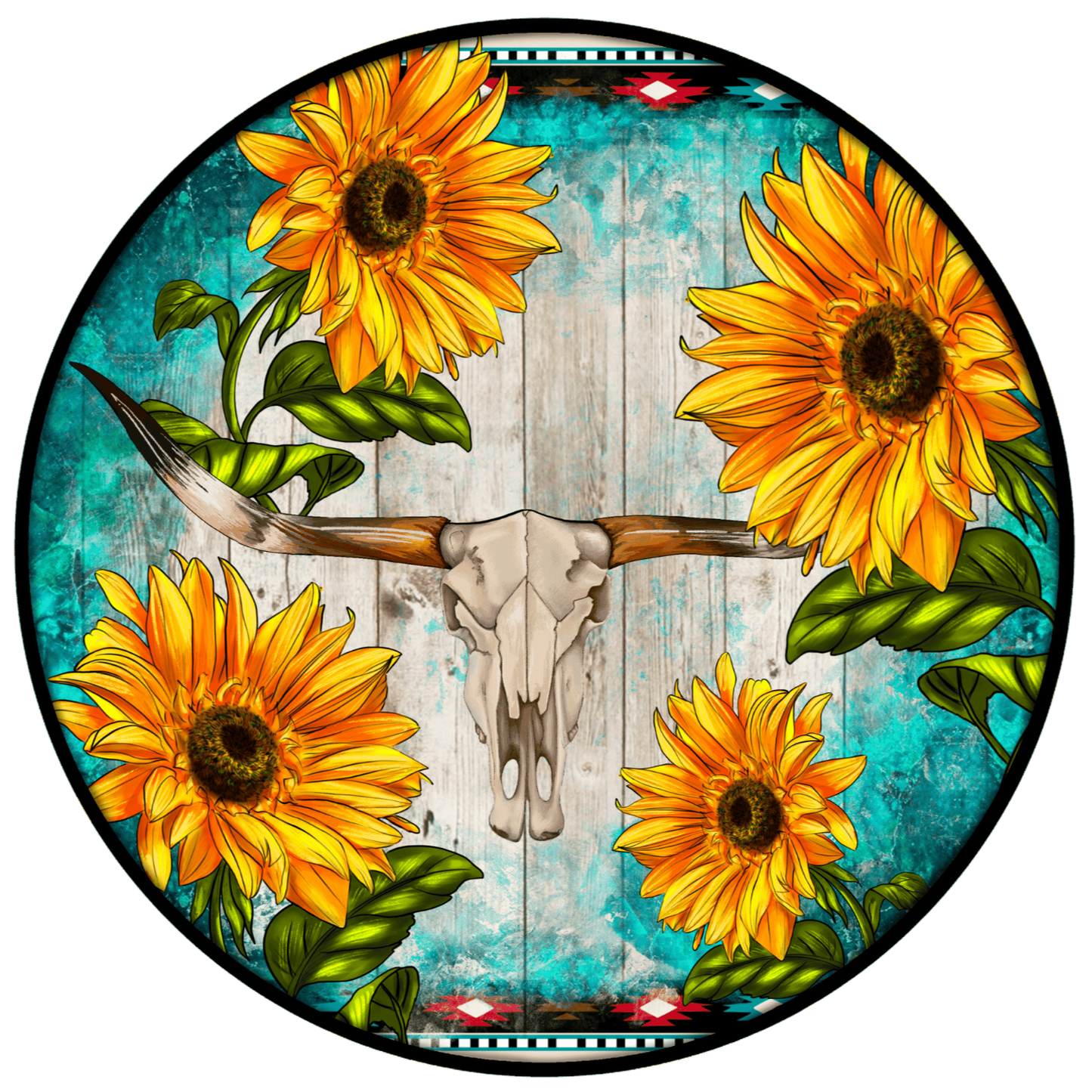 Cow Skull Car Coaster Set