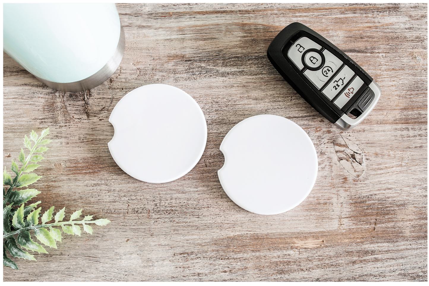 Penguin Face Car Coaster Set