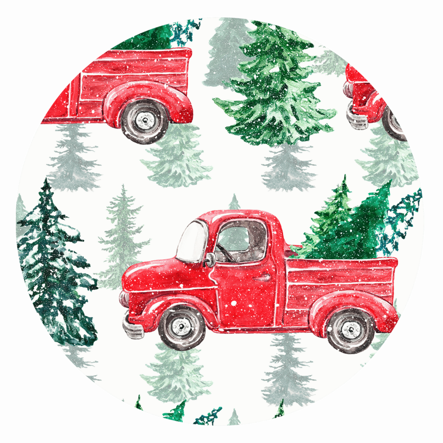 Christmas Truck Car Coaster Set