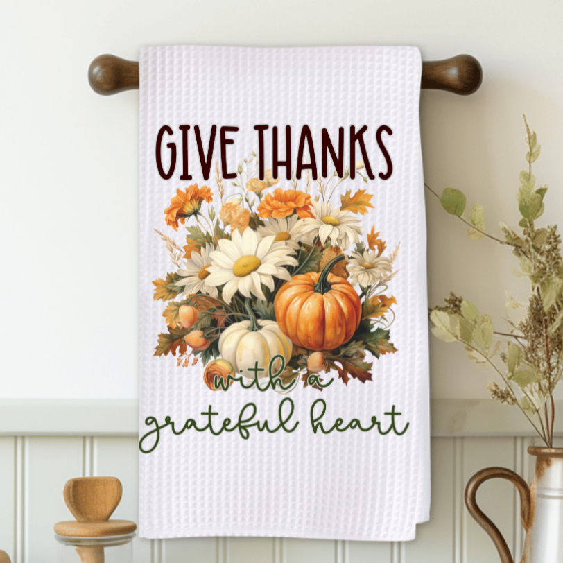 Give Thanks With A Graceful Heart Microfiber Decorative Towel