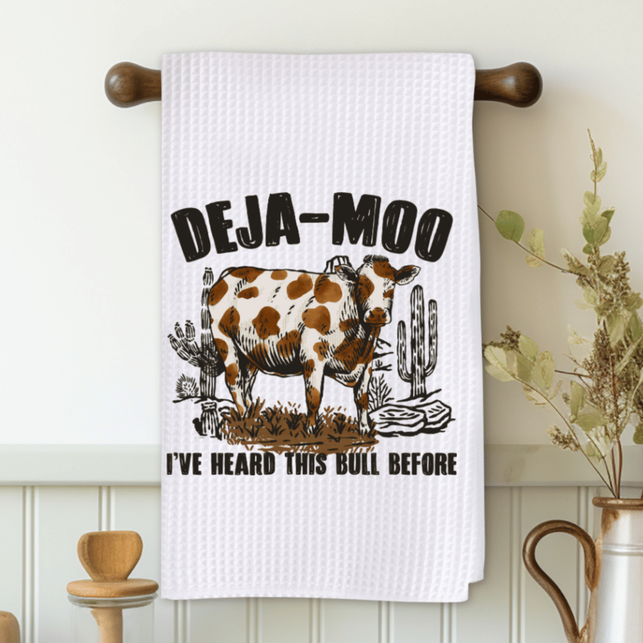 Deja-Moo Microfiber Decorative Towel