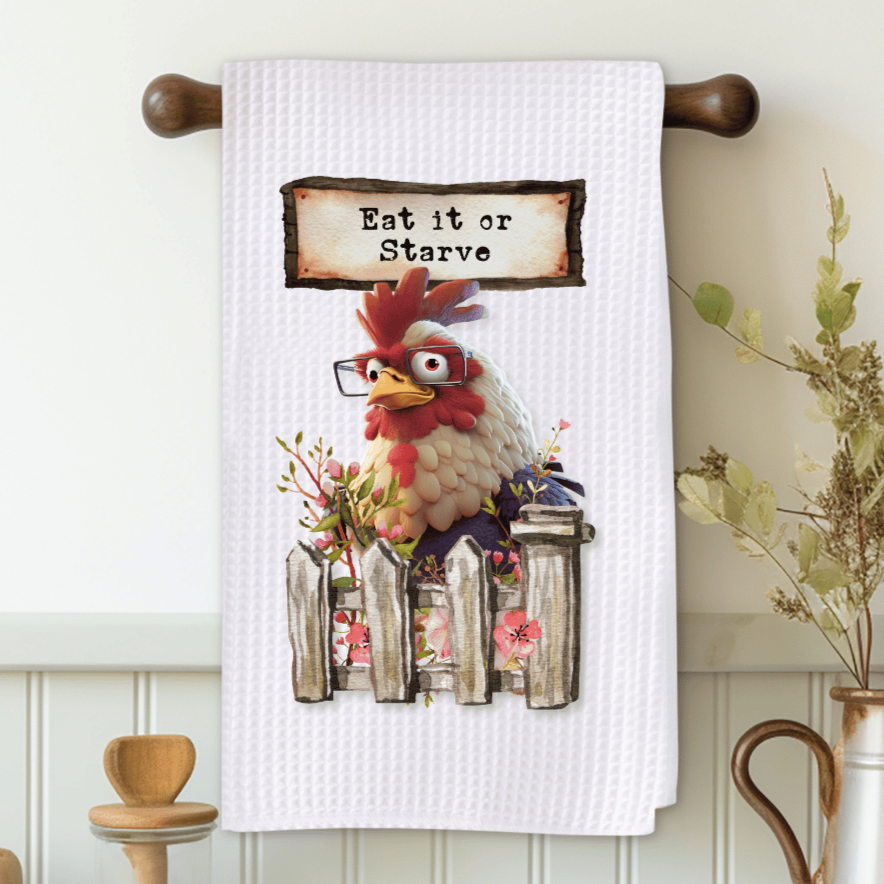 Eat It Or Starve Microfiber Decorative Towel