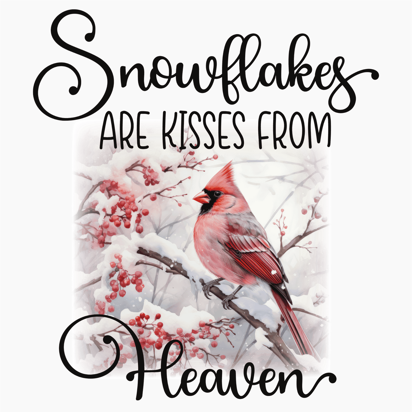 Snowflakes Are Kisses Cardinal Microfiber Decorative Towel
