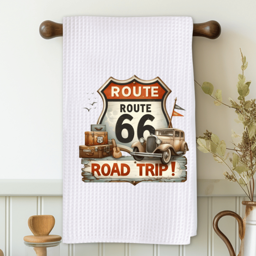Road Trip Route 66 Microfiber Decorative Towel