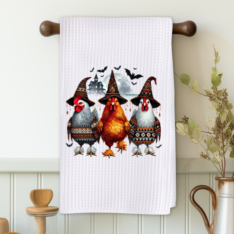 Witchy Chickens Sweater Microfiber Decorative Towel