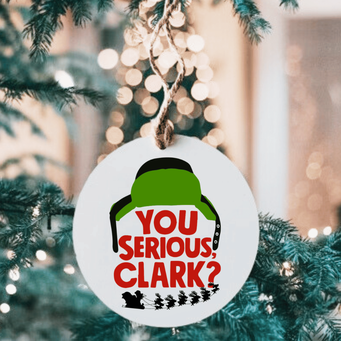 You Serious Clark Large Metal Ornament