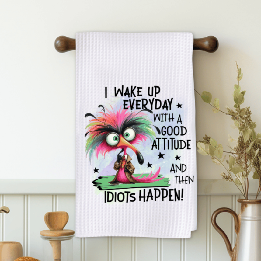 I Wake Up Everyday With A Good Attitude Microfiber Decorative Towel