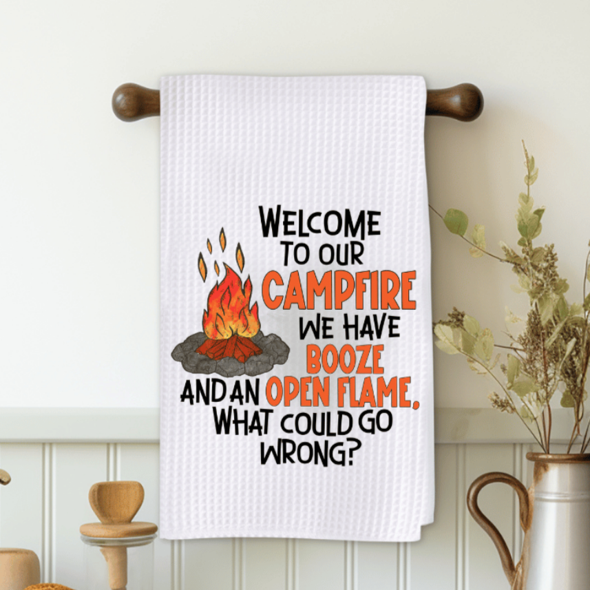 Welcome To Our Campfire Microfiber Decorative Towel