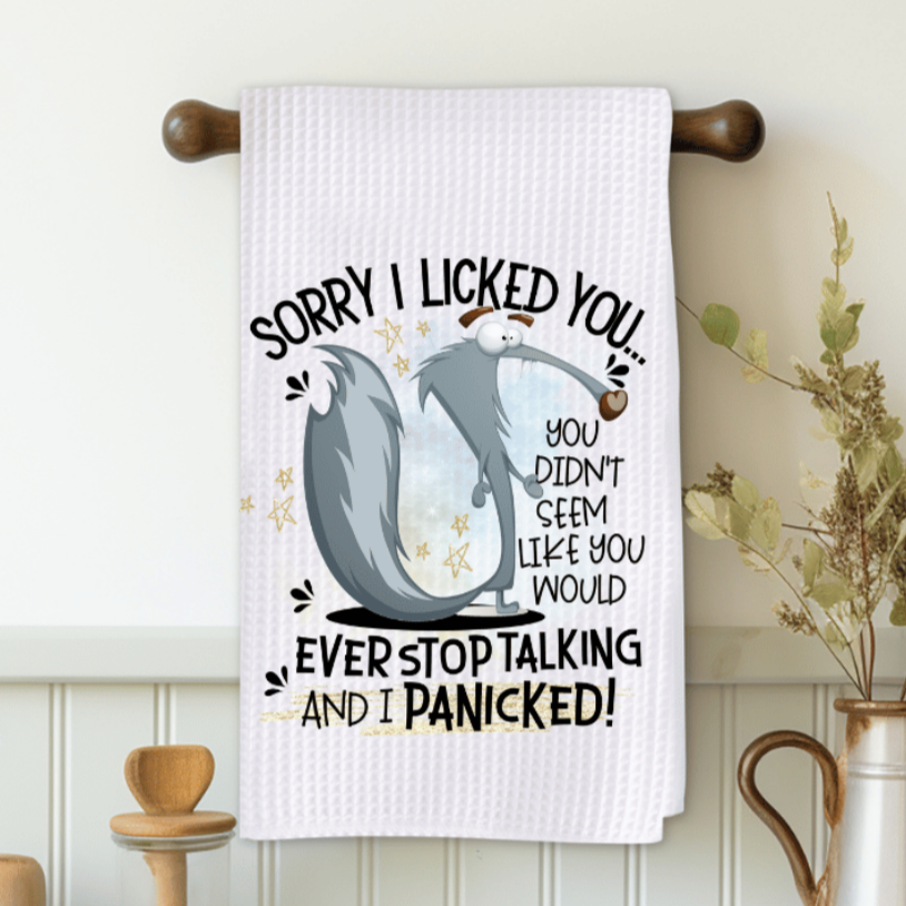 Sorry I Licked You, I Panicked Microfiber Decorative Towel