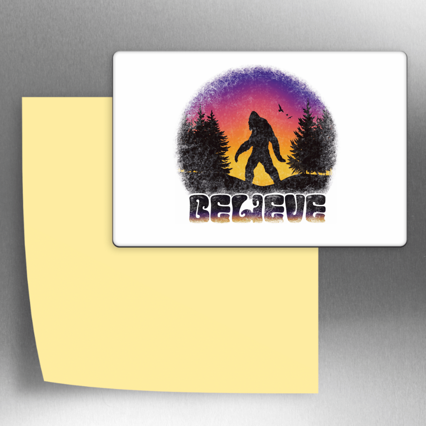 Believe Big Foot Decorative 4x3 Magnet