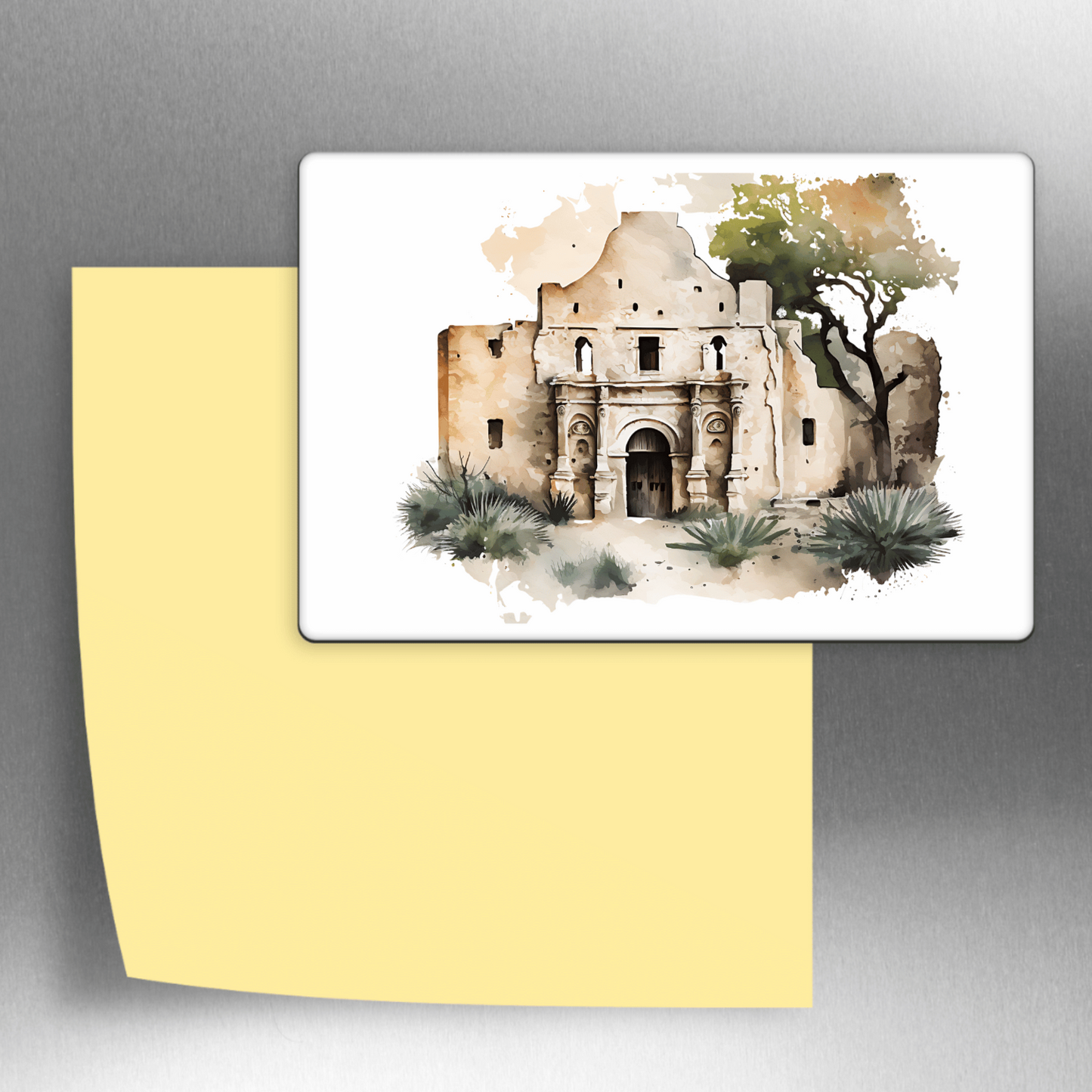 Alamo Watercolor Decorative 4x3 Magnet
