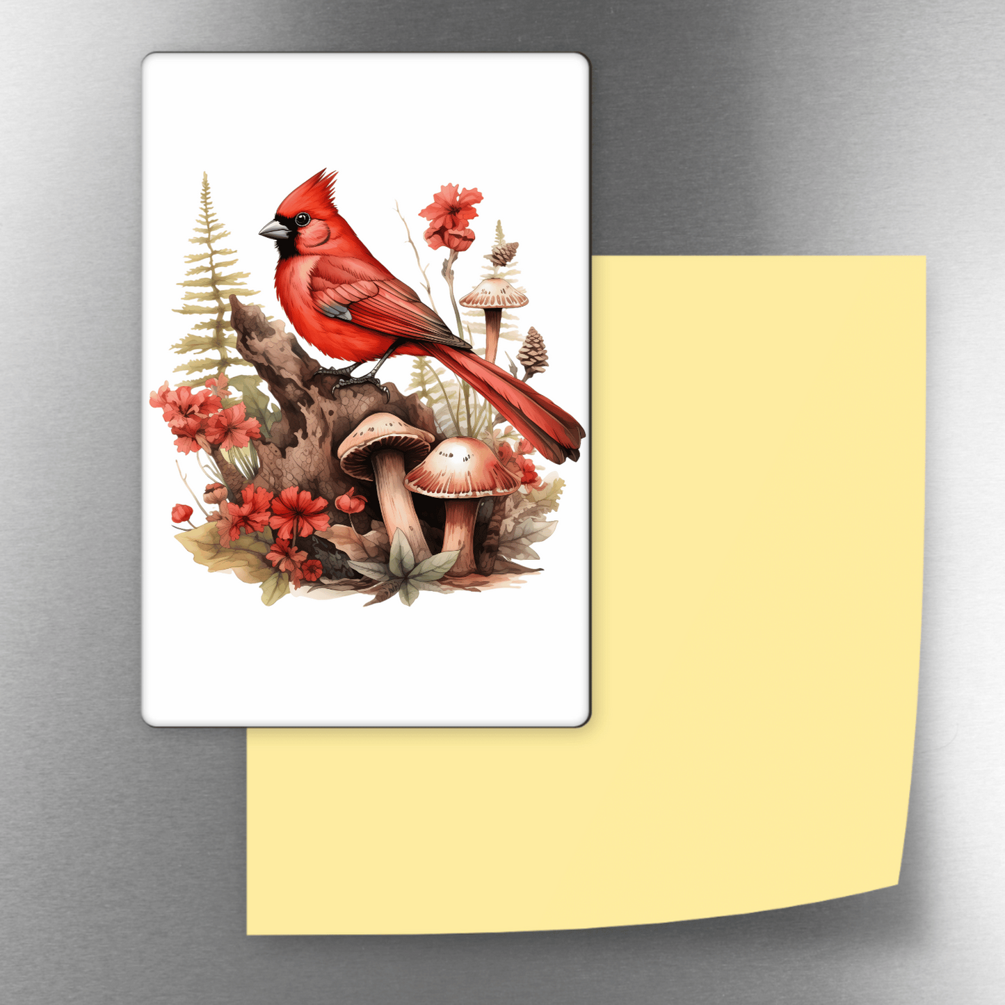 Cardinal Mushroom Decorative 4x3 Magnet