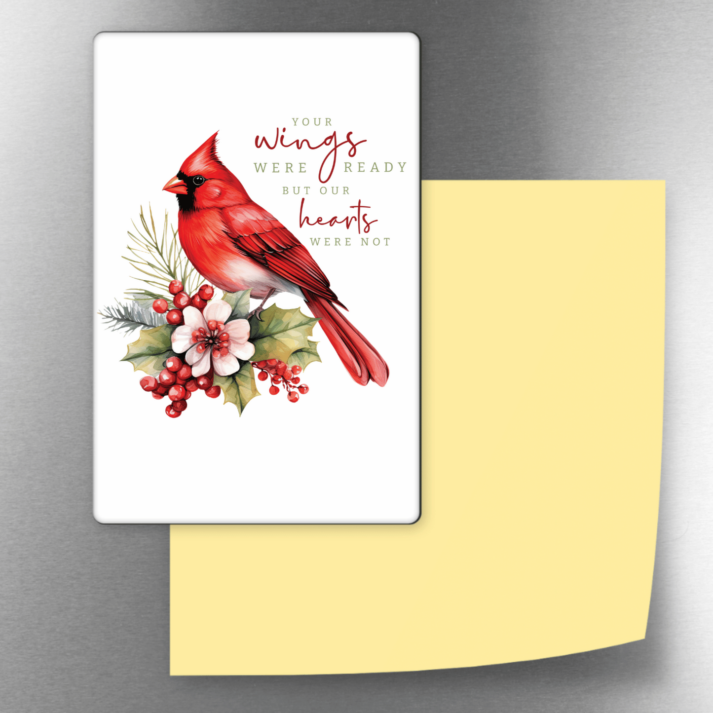 Our Hearts Weren't Ready Cardinal Decorative 4x3 Magnet