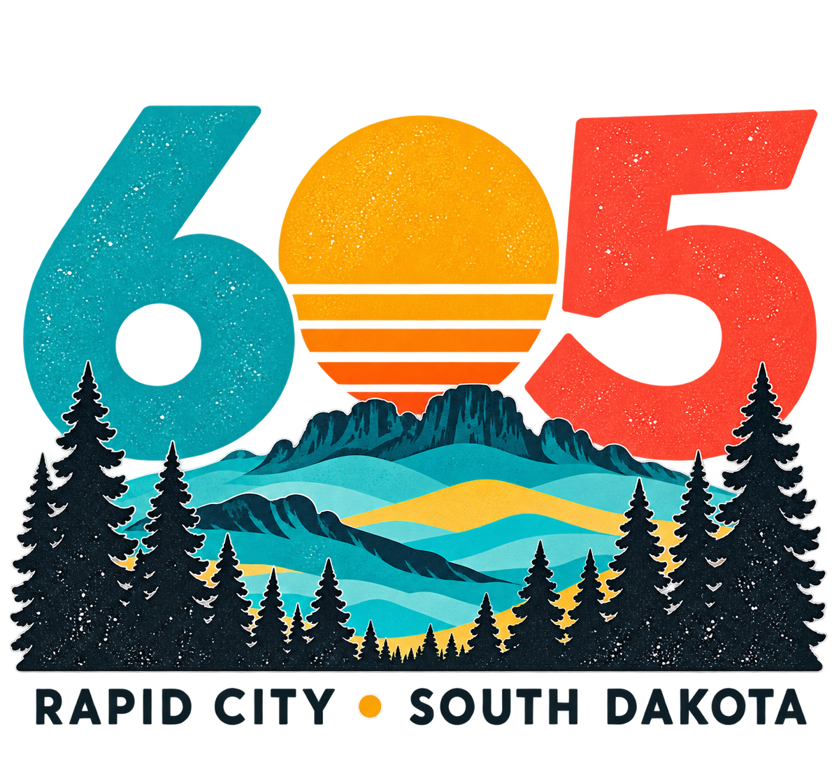 605 Rapid City Black Hills | MY TOWN COLLECTION original artwork
