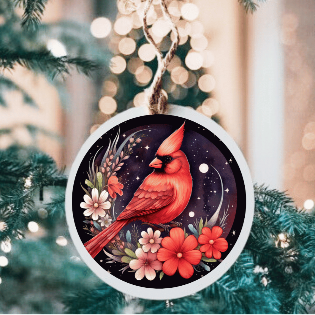Cardinal Large Metal Ornament