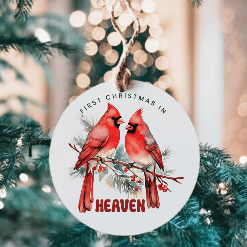 First Christmas in Heaven Large Metal Ornament
