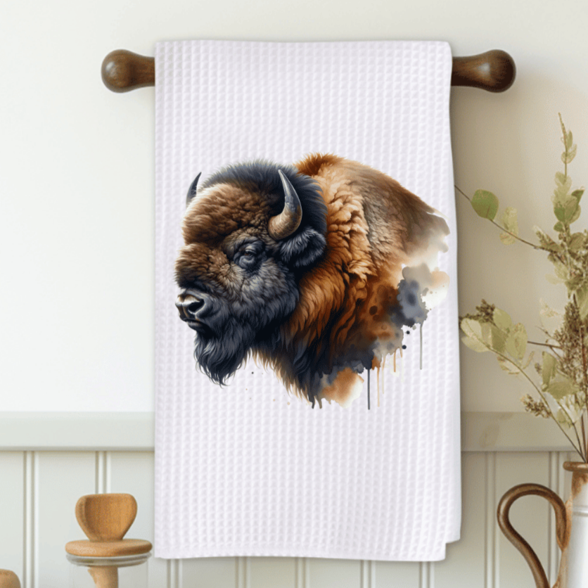 Buffalo Head Microfiber Decorative Towel