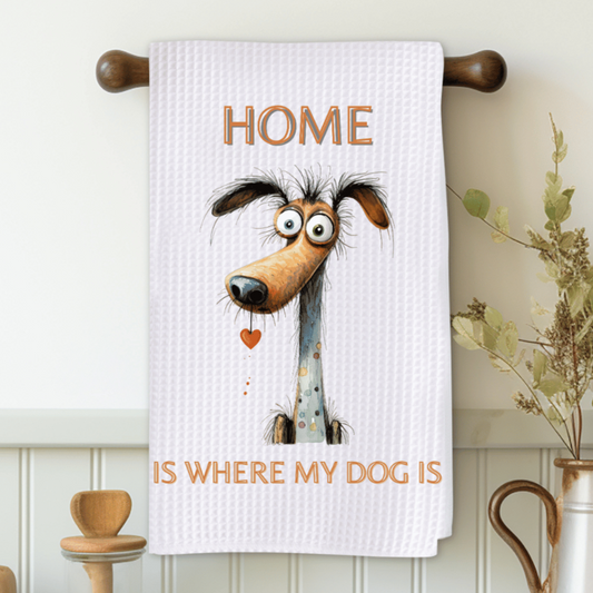 Home Is Where My Dog Is Microfiber Decorative Towel
