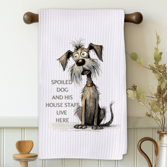 Spoiled Dog And His House Staff Microfiber Decorative Towel