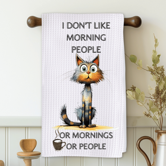 I Don't Like Morning People Microfiber Decorative Towel