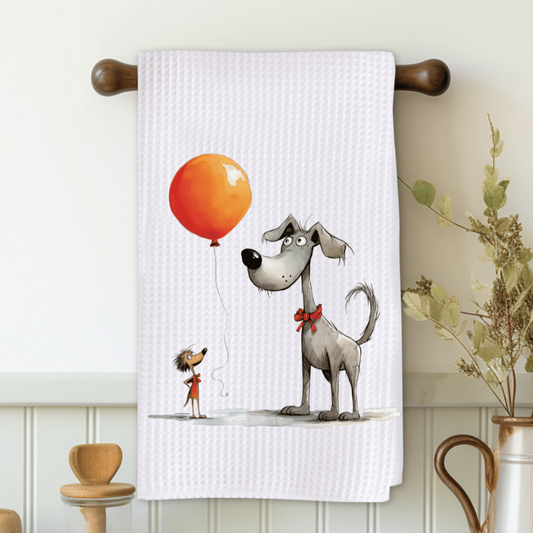 Whimsical Birthday Dog Microfiber Decorative Towel