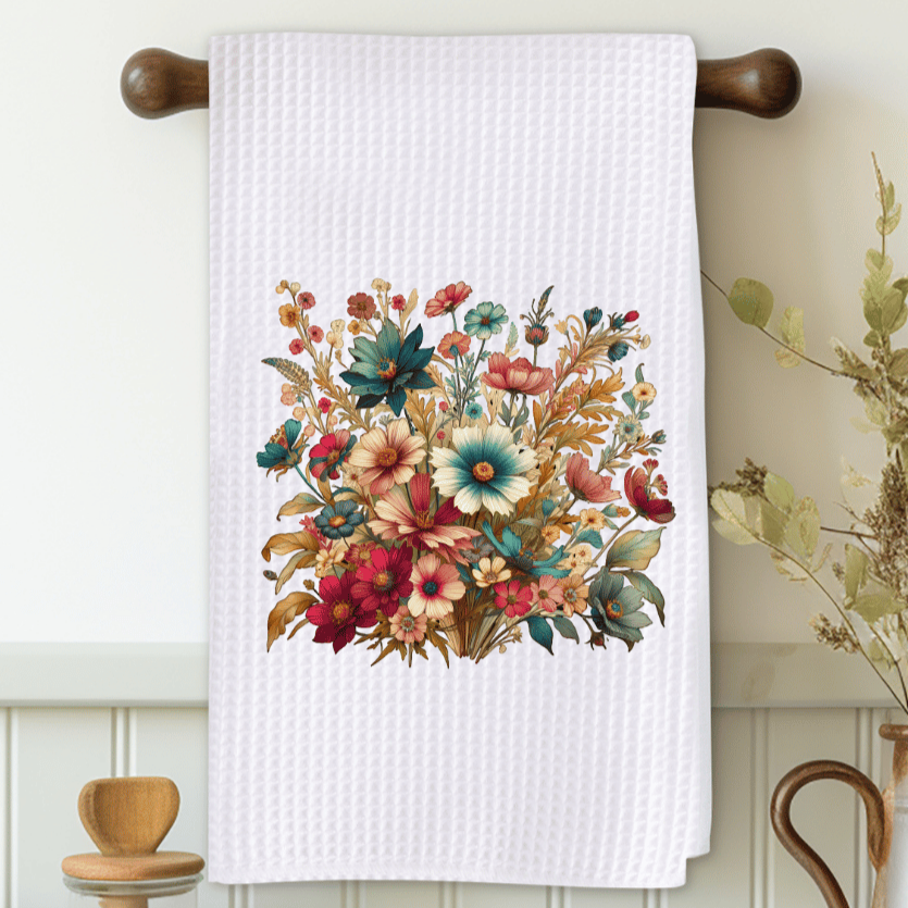 Flower Arrangement Microfiber Decorative Towel