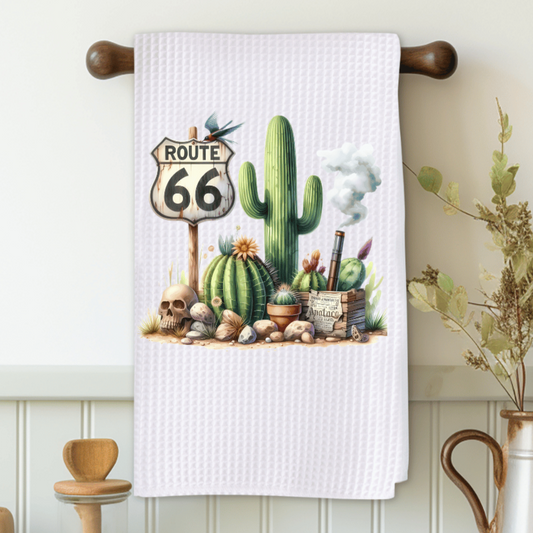 Route 66 Cactus Microfiber Decorative Towel