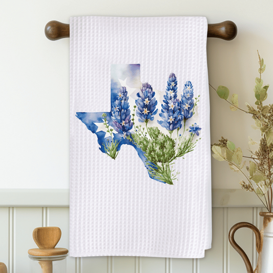 Texas Blue Bonnets Microfiber Decorative Towel