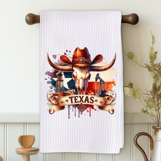 Texas Longhorn Microfiber Decorative Towel