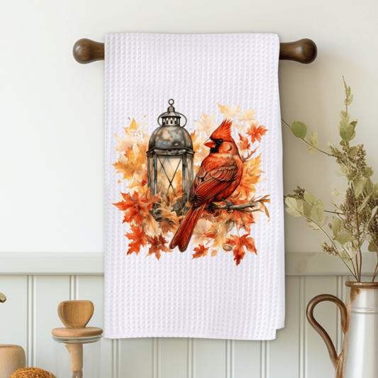 Cardinal With Lantern Microfiber Decorative Towel