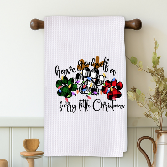 Furry Little Christmas Microfiber Decorative Towel