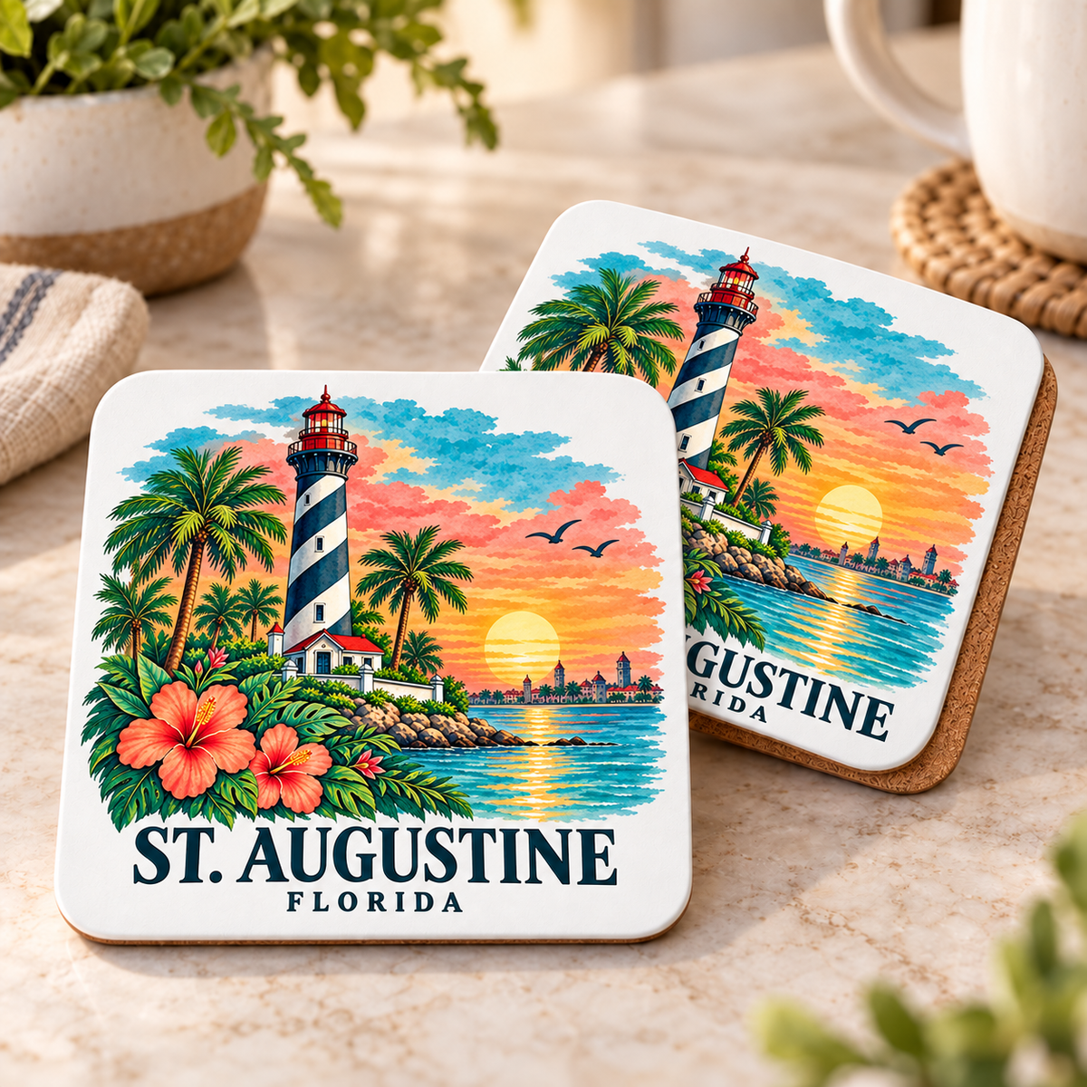 CSC-MTD8 — St. Augustine Lighthouse Sunset | MY TOWN COLLECTION product mockup