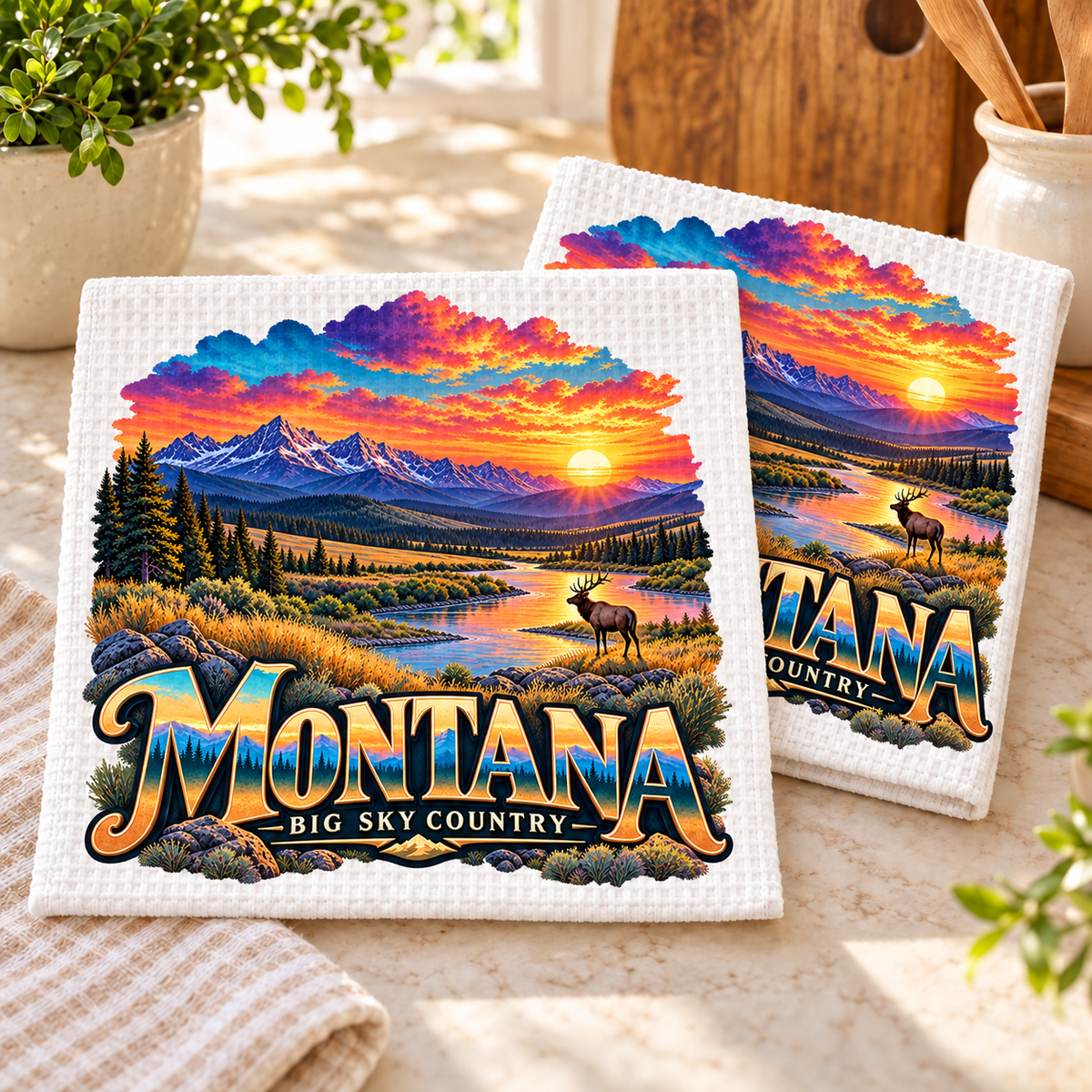 DC-MTD3 — Montana Big Sky River Sunset | MY TOWN COLLECTION product mockup