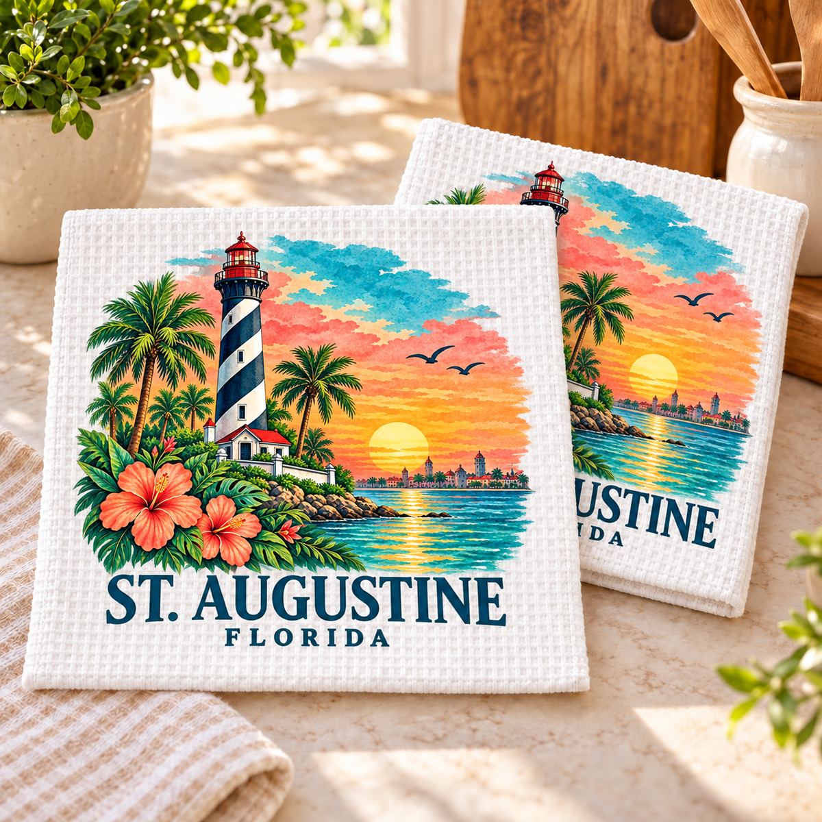 DC-MTD8 — St. Augustine Lighthouse Sunset | MY TOWN COLLECTION product mockup