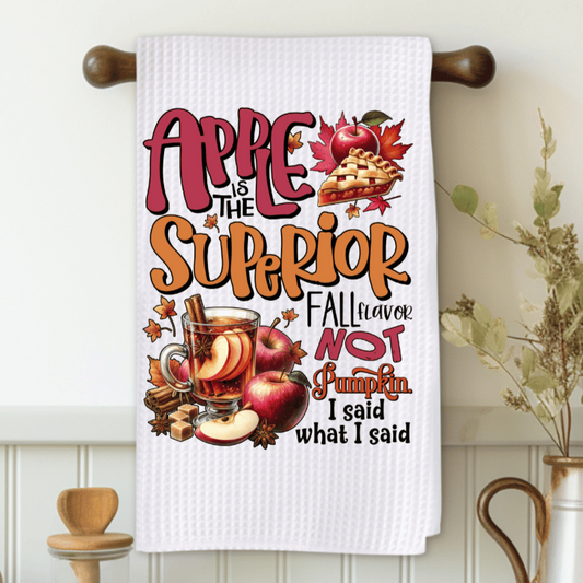 Apple Is The Superior Fall Flavor Microfiber Decorative Towel