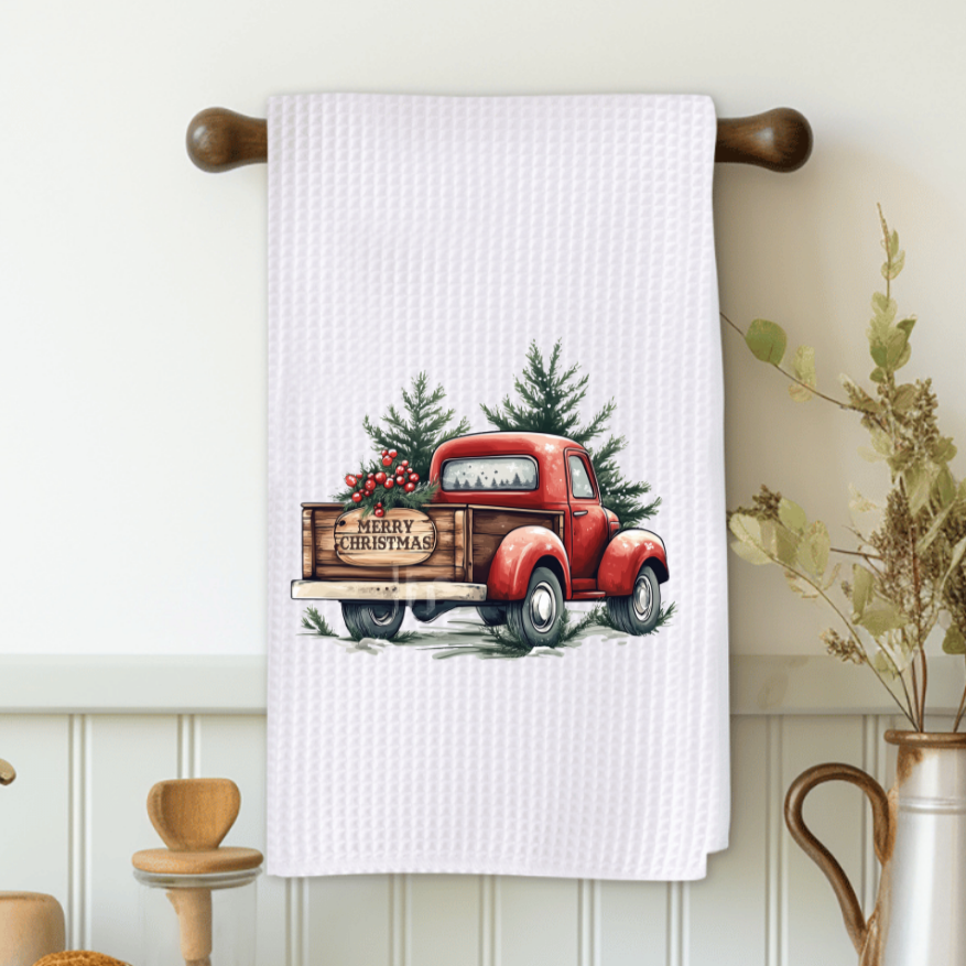 Red Truck Microfiber Decorative Towel