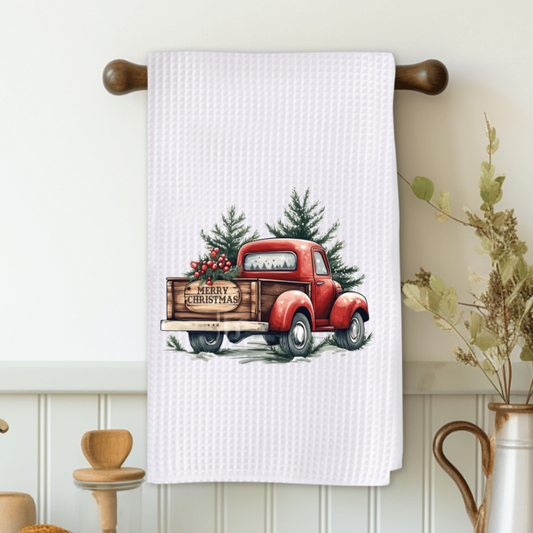 Red Truck Microfiber Decorative Towel