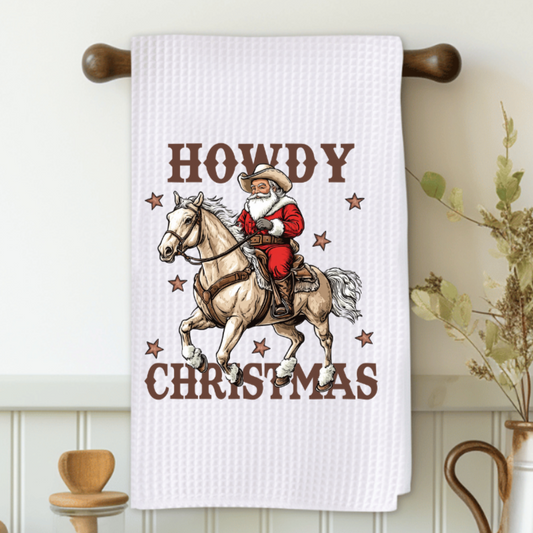 Howdy Christmas Microfiber Decorative Towel