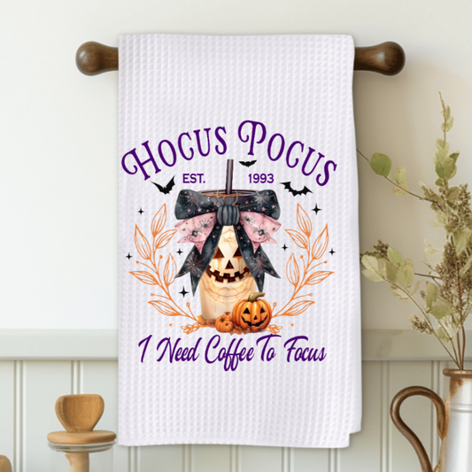 Coffee To Focus Microfiber Decorative Towel