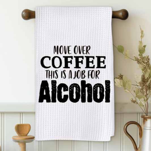 Move Over Coffee Microfiber Decorative Towel