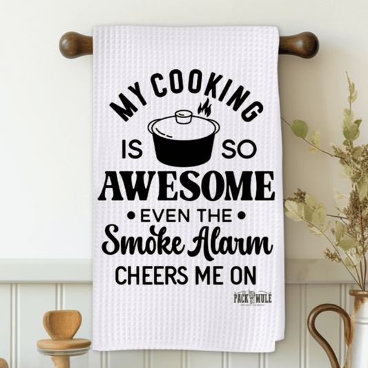 Smoke Alarm Cheers Me On Microfiber Decorative Towel