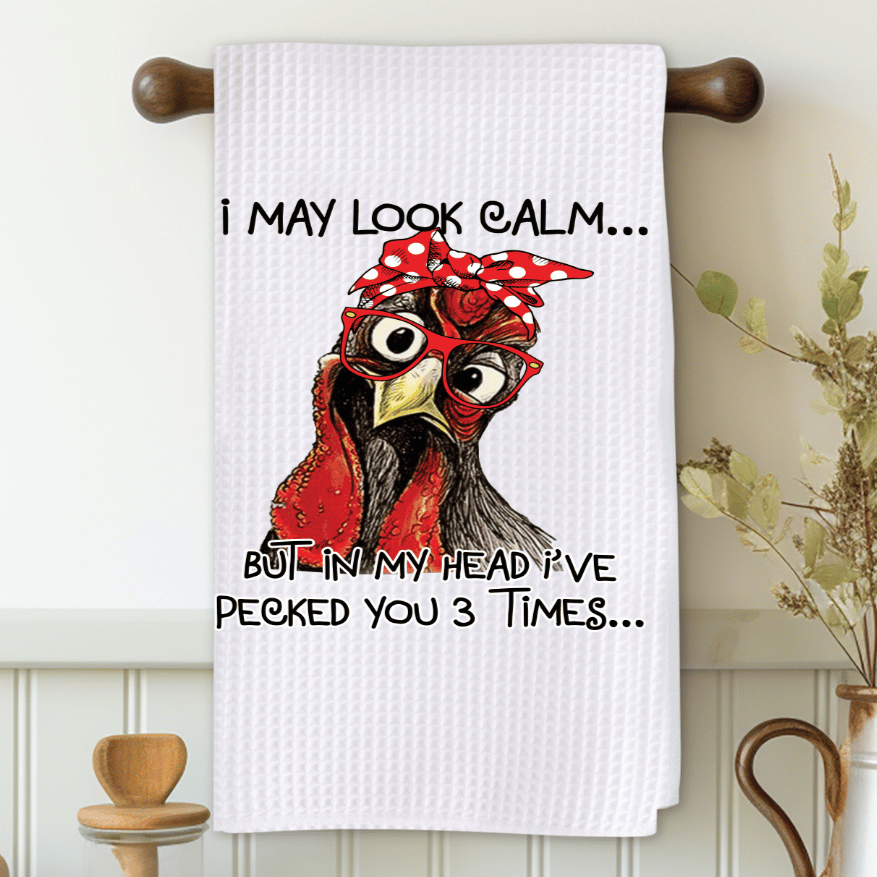I've Pecked You 3 times Microfiber Decorative Towel