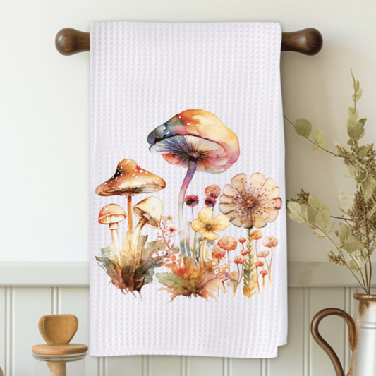 Fall Mushrooms Microfiber Decorative Towel