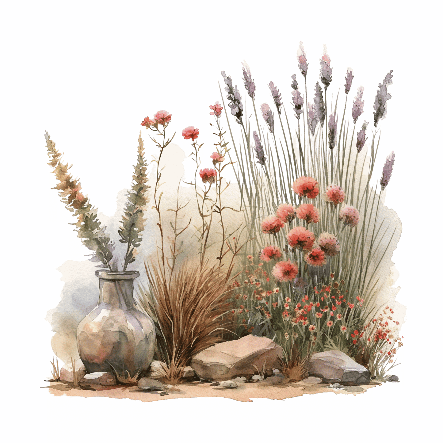 Flowers and Vase Microfiber Decorative Towel