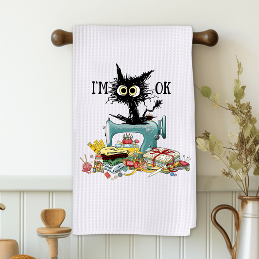 I'm Okay Funny Quilter Microfiber Decorative Towel