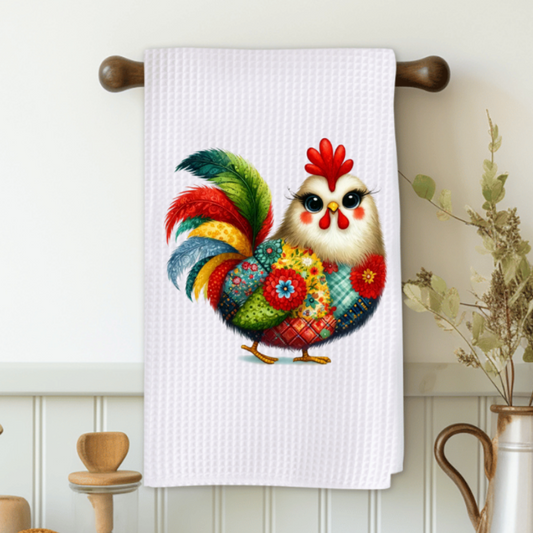 Quilted Chicken Microfiber Decorative Towel