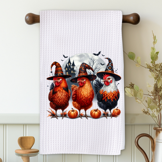 Witchy Chickens Microfiber Decorative Towel