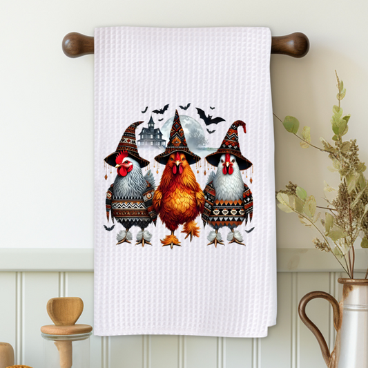 Witchy Chickens Sweater Microfiber Decorative Towel