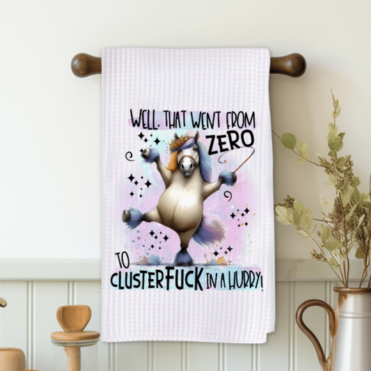 That Went From Zero To Clusterfuck in a Hurry Microfiber Decorative Towel