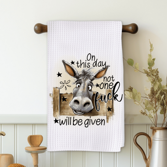 On This Day Not One Fuck Will Be Given Microfiber Decorative Towel